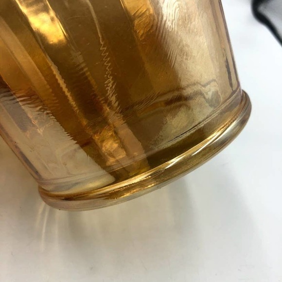 Vintage Orange Carnival Glass Pitcher with Handle - Picture 8 of 10